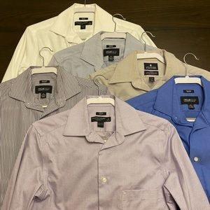 6 Men’s Dress Shirts, Neck 15, Arm 34/35, Kenneth Cole, Stafford, Pronto Uomo